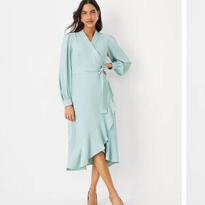 Petite Flounce Wrap Dress